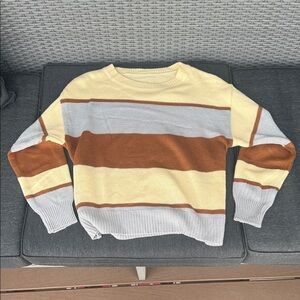 Target Men's Crewneck Sweater in Yellow, Brown & Light Gray